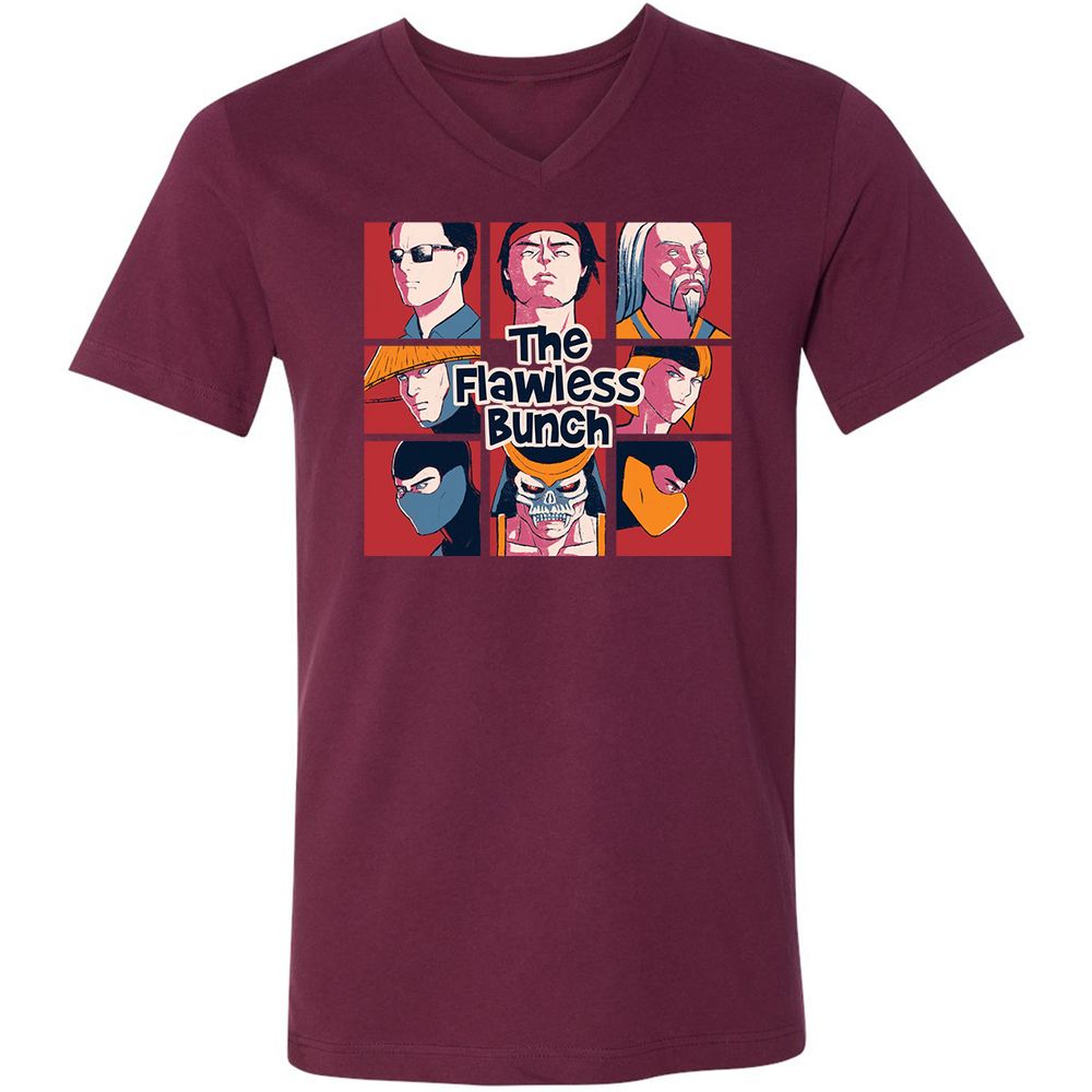 Unisex V-Neck T-Shirt - JENX9XF2 - Maroon - 6