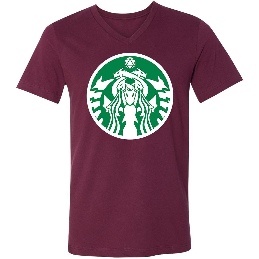 Unisex V-Neck T-Shirt - XXEC85R8 - Maroon - 6