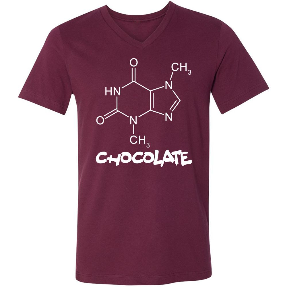 Unisex V-Neck T-Shirt - HFP838JP - Maroon - 6