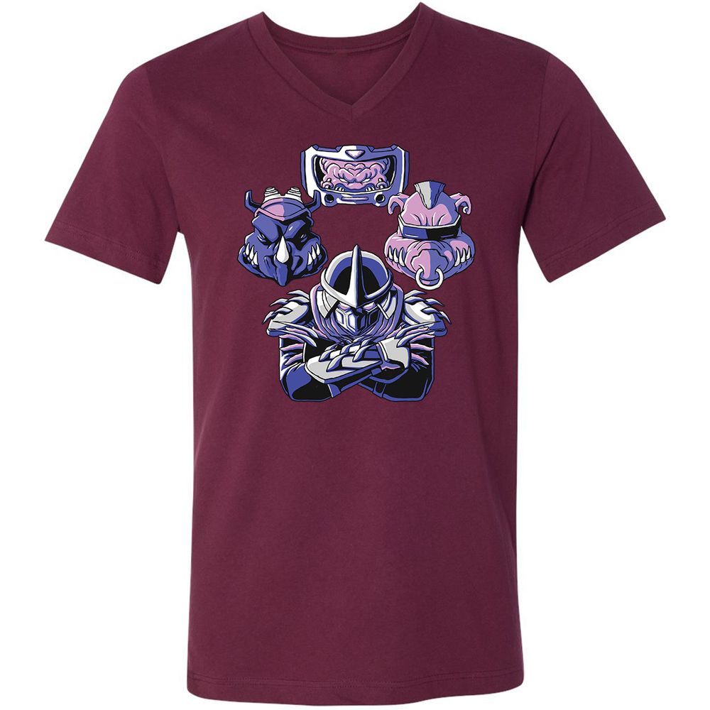 Unisex V-Neck T-Shirt - T8VHP5HC - Maroon - 6