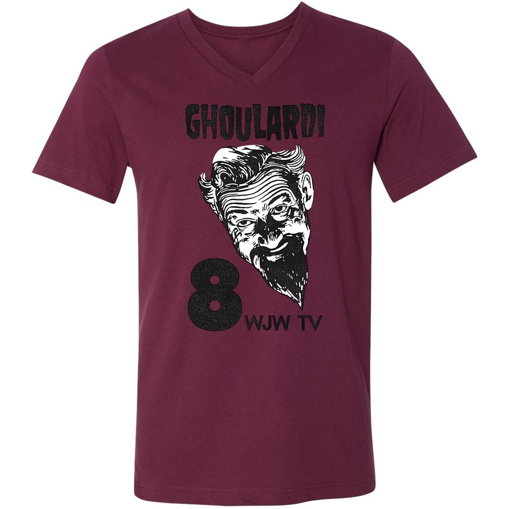 Unisex V-Neck T-Shirt - ZBNFZK6S - Maroon - 6