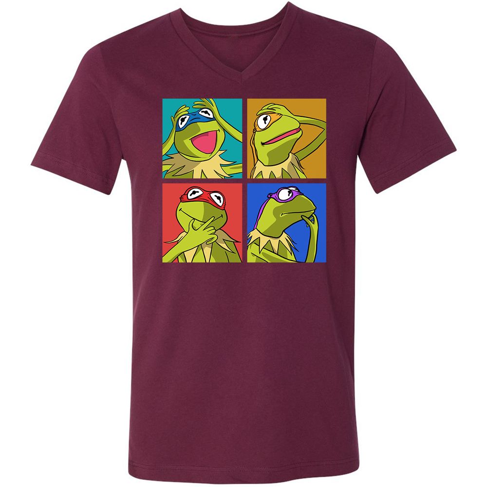 Unisex V-Neck T-Shirt - AVP34FVM - Maroon - 6