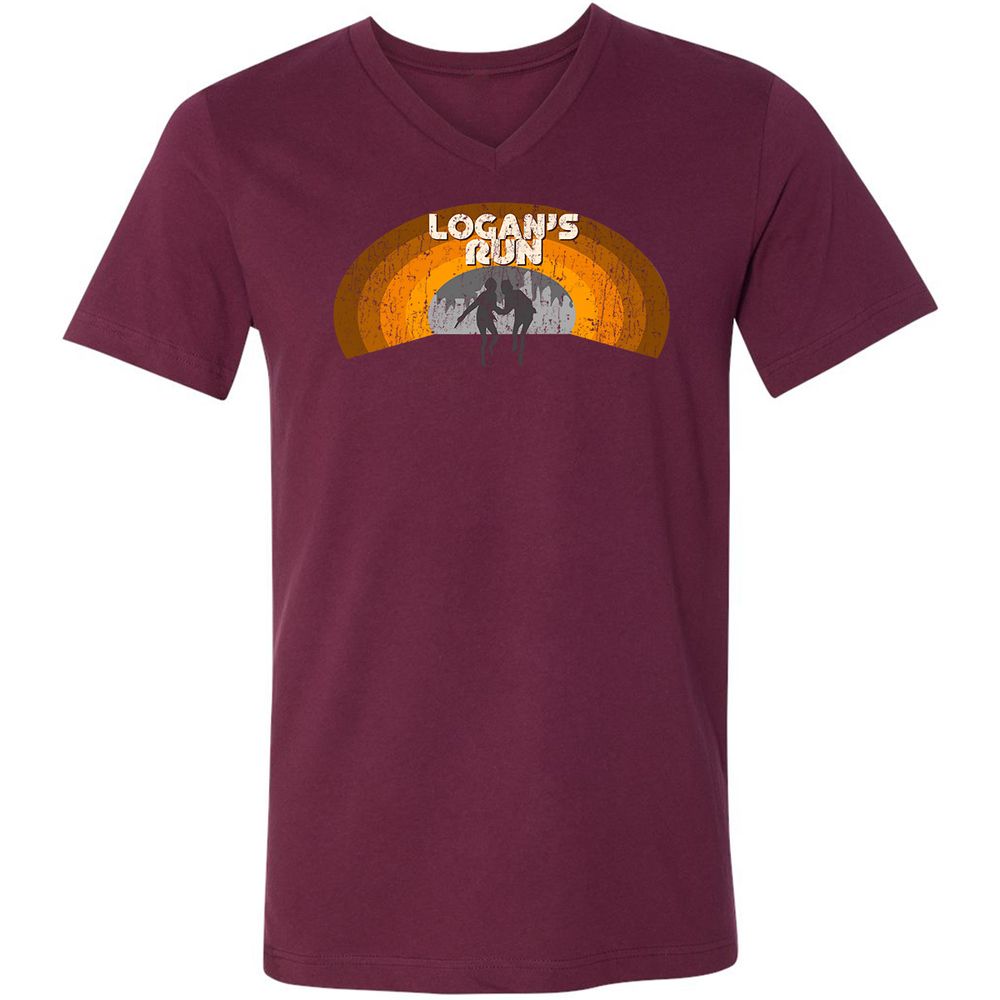 Unisex V-Neck T-Shirt - MQ82TNHB - Maroon - 6