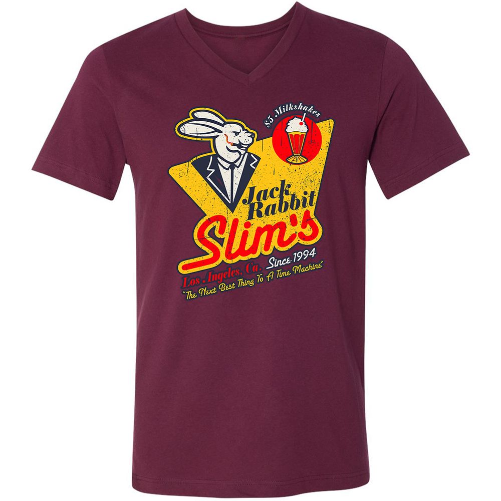 Unisex V-Neck T-Shirt - 211ANB8K - Maroon - 6