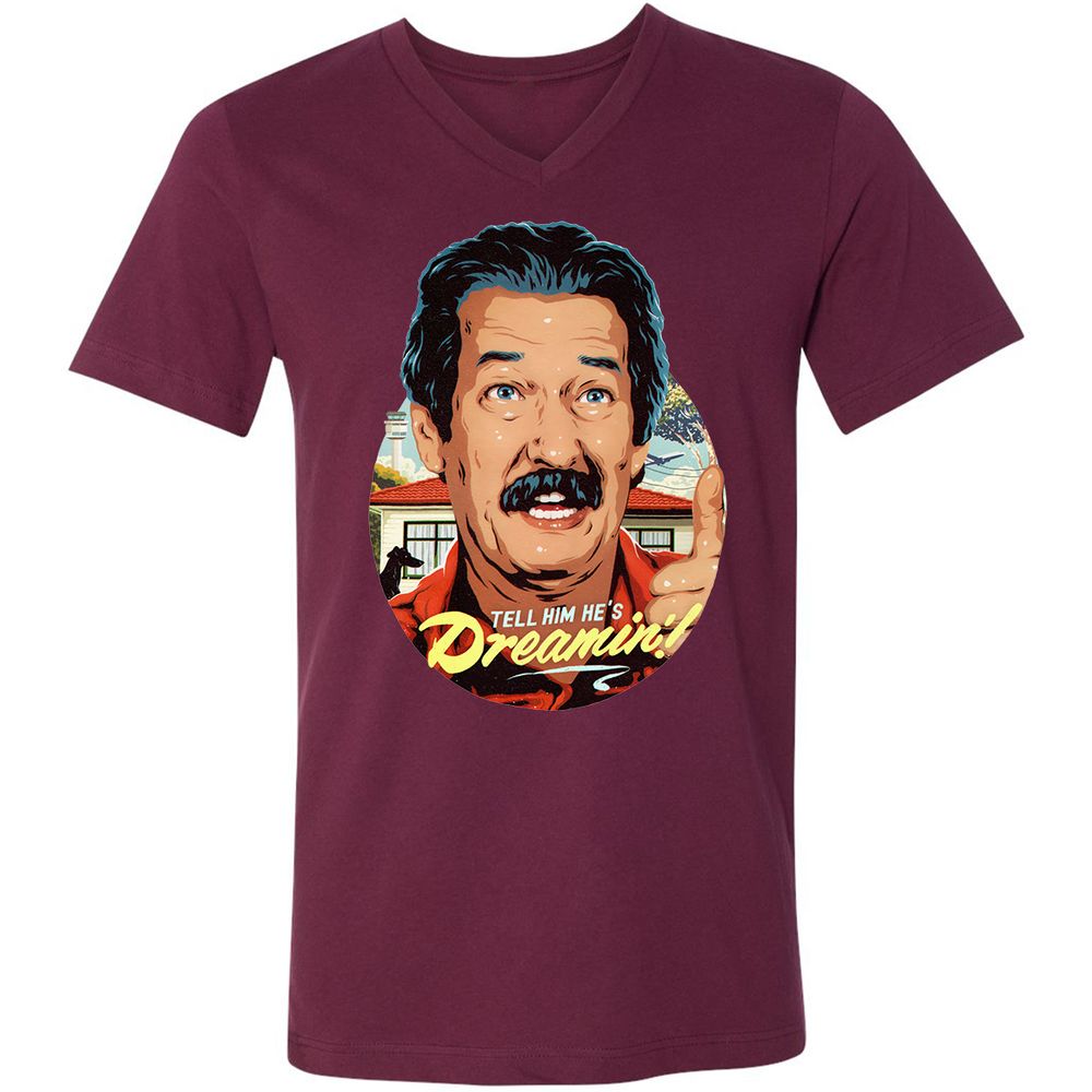 Unisex V-Neck T-Shirt - 34PLQZ3D - Maroon - 6