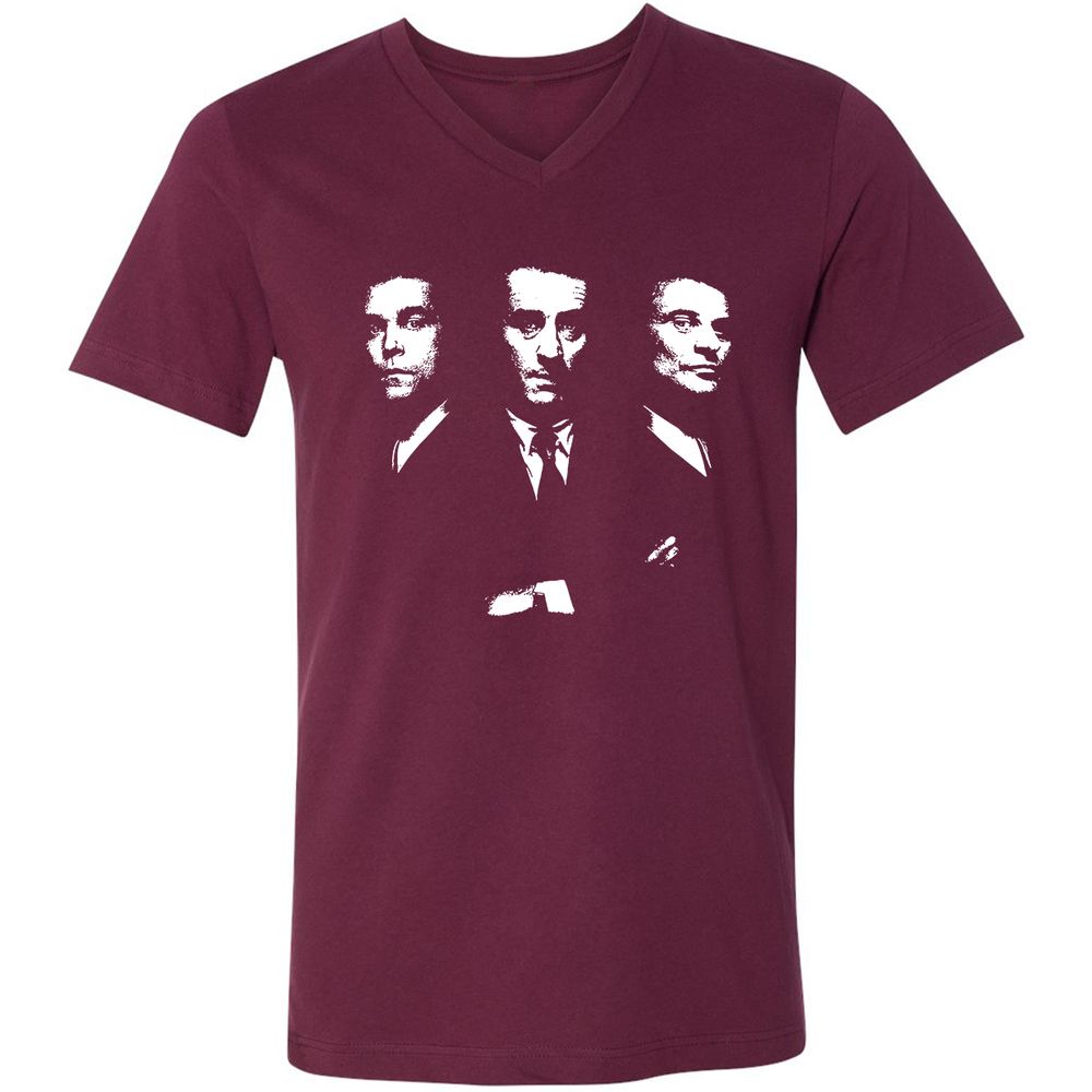 Unisex V-Neck T-Shirt - R2CABGAG - Maroon - 6