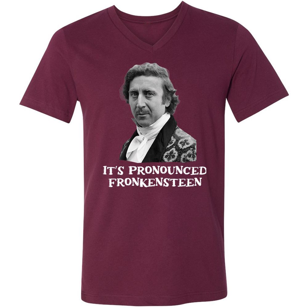 Unisex V-Neck T-Shirt - EU5A6LZ5 - Maroon - 6