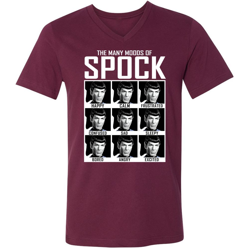 Unisex V-Neck T-Shirt - QJ743727 - Maroon - 6