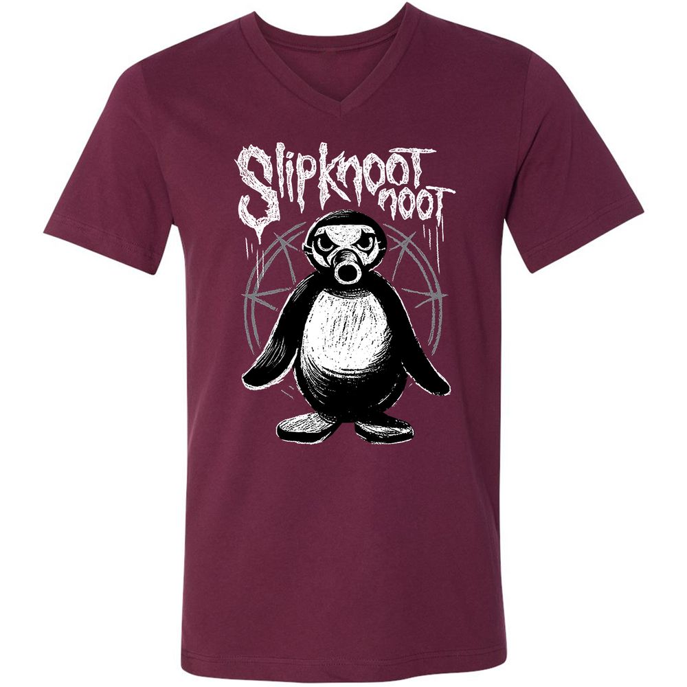 Unisex V-Neck T-Shirt - RY8STQJY - Maroon - 6
