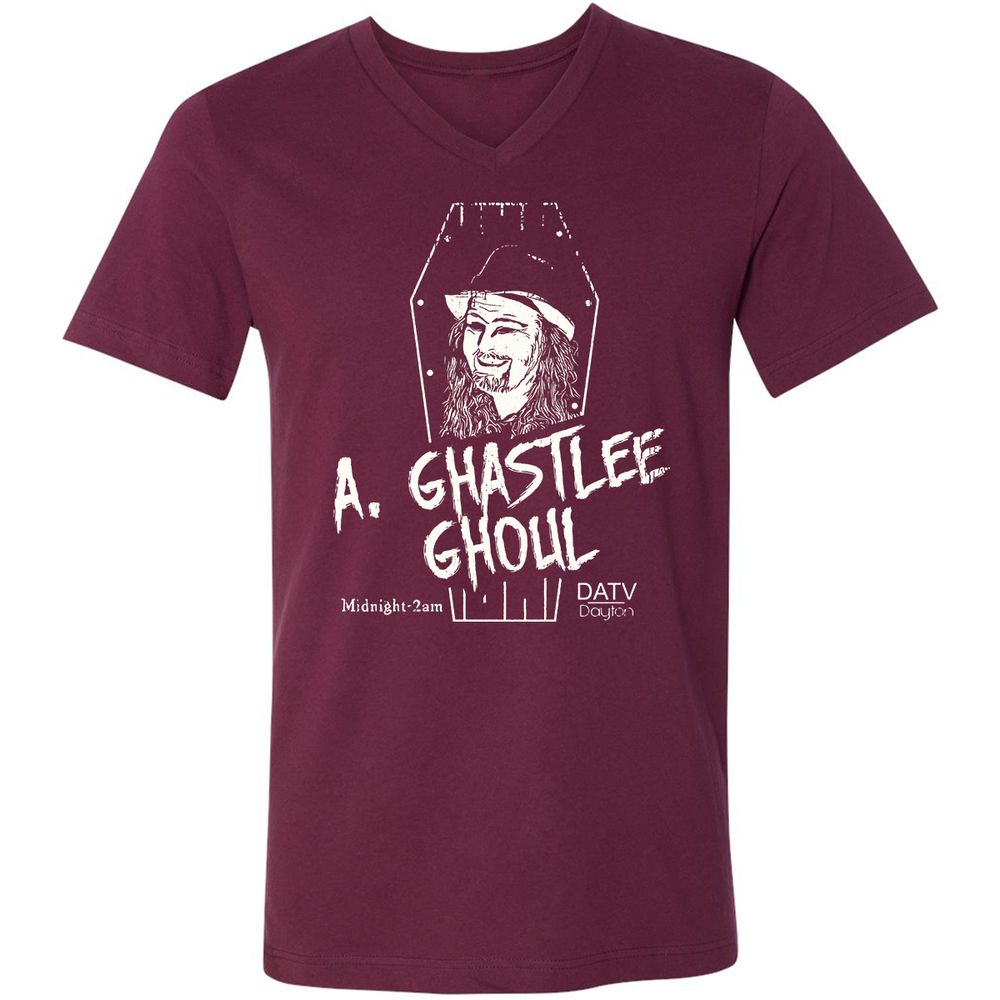 Unisex V-Neck T-Shirt - 3RVJ42AM - Maroon - 6