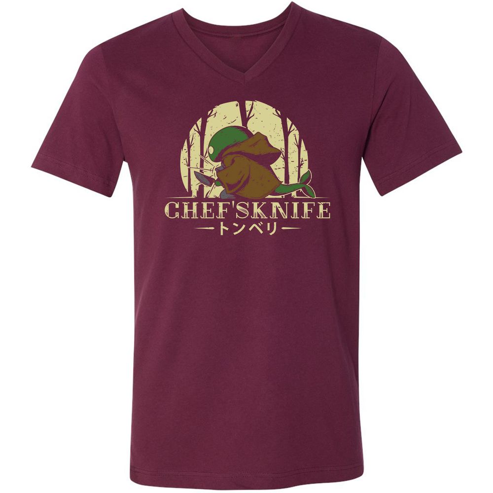 Unisex V-Neck T-Shirt - YK2MSPPX - Maroon - 6