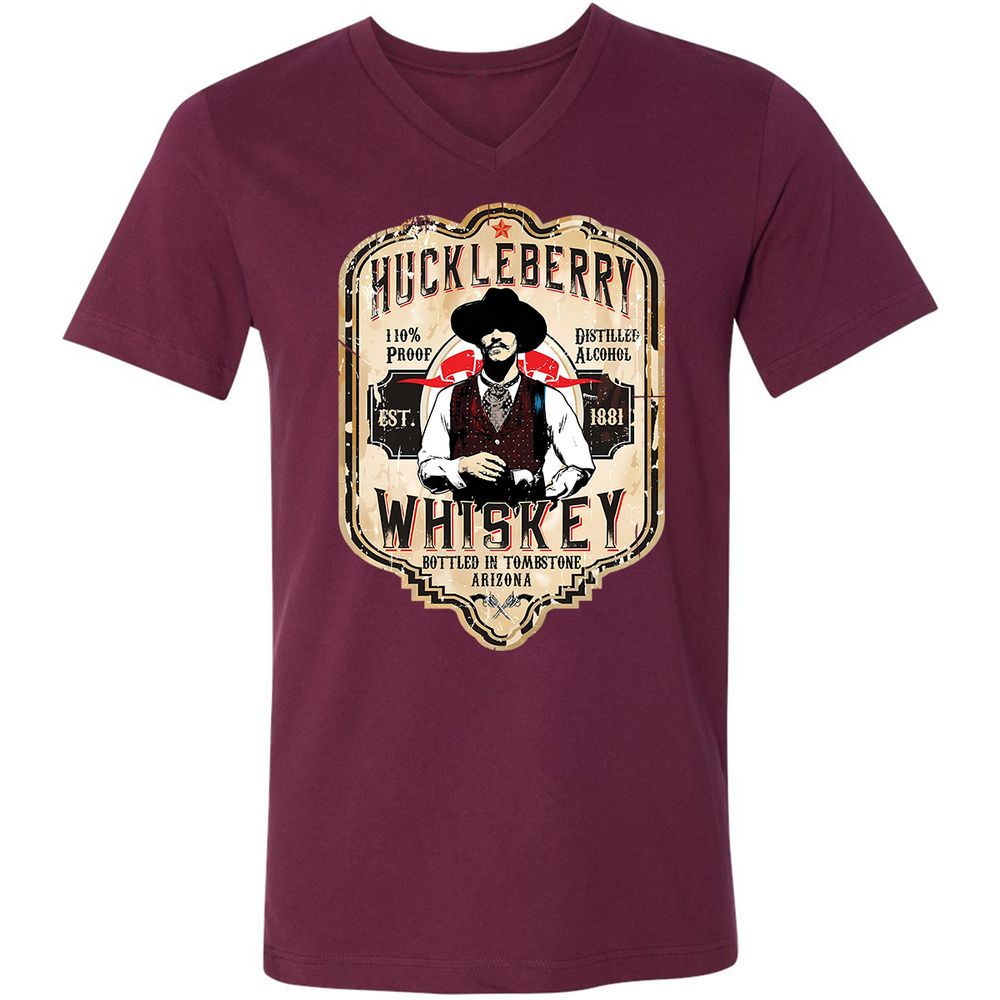 Huckleberry Whiskey Label - Maroon - 6