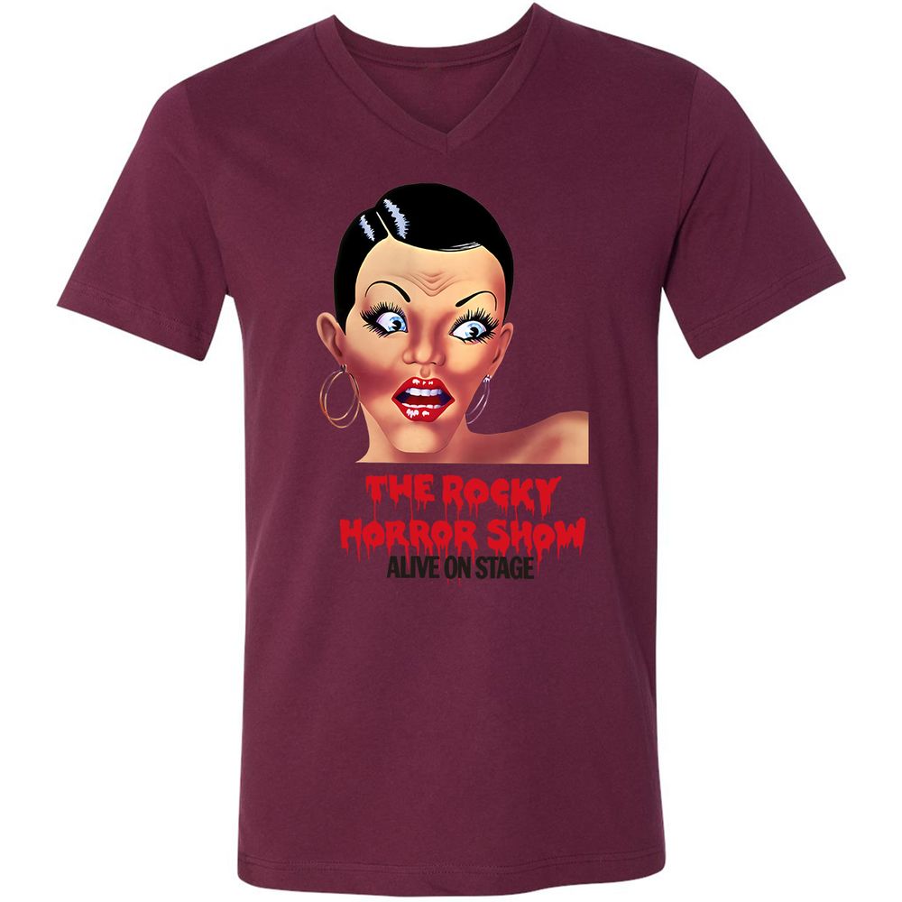 Unisex V-Neck T-Shirt - T3EACHTJ - Maroon - 6