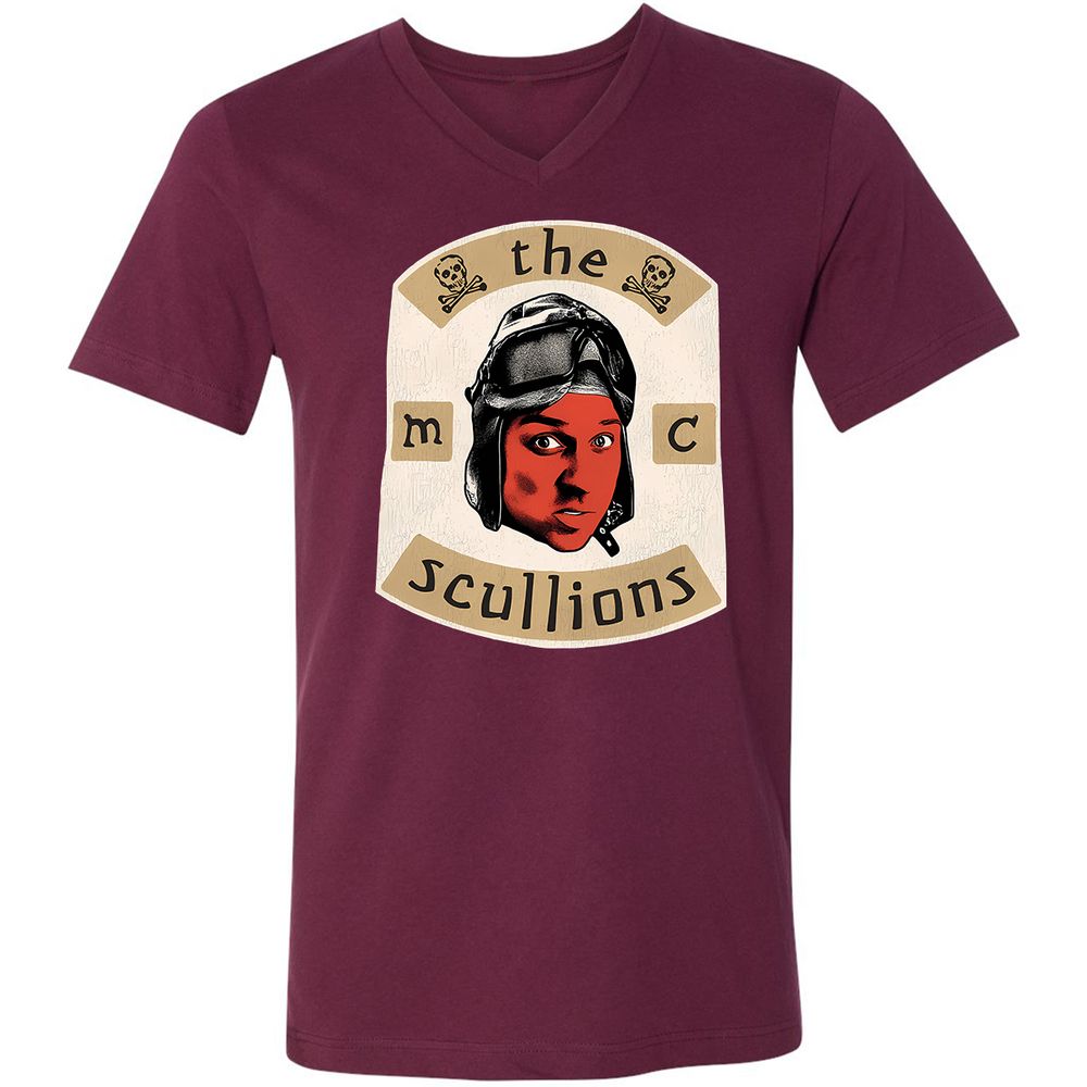 Unisex V-Neck T-Shirt - U55SWYSS - Maroon - 6
