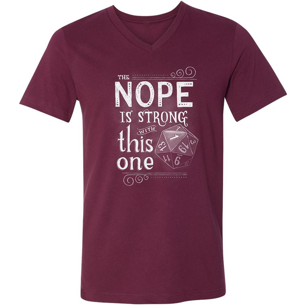 Unisex V-Neck T-Shirt - 28GQP5LC - Maroon - 6