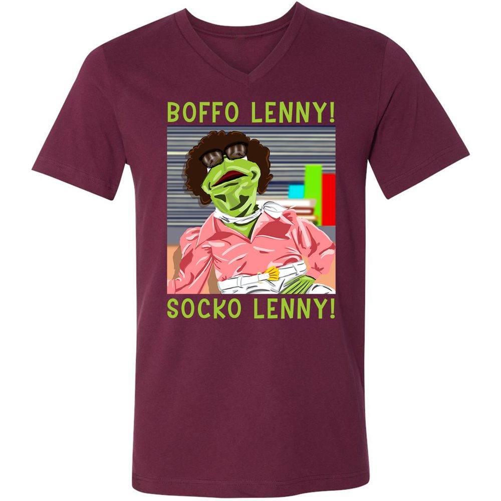 Unisex V-Neck T-Shirt - MMZFTK14 - Maroon - 6