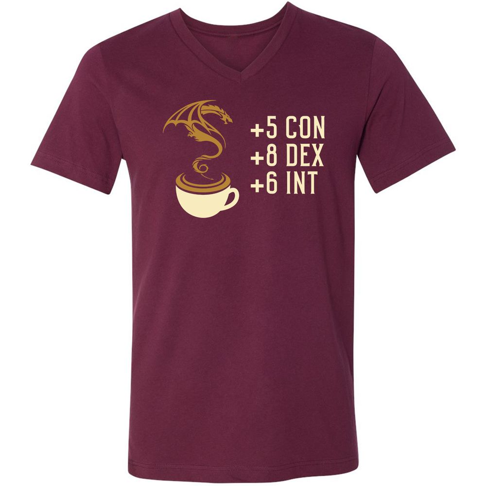 Unisex V-Neck T-Shirt - WR7UDQQS - Maroon - 6