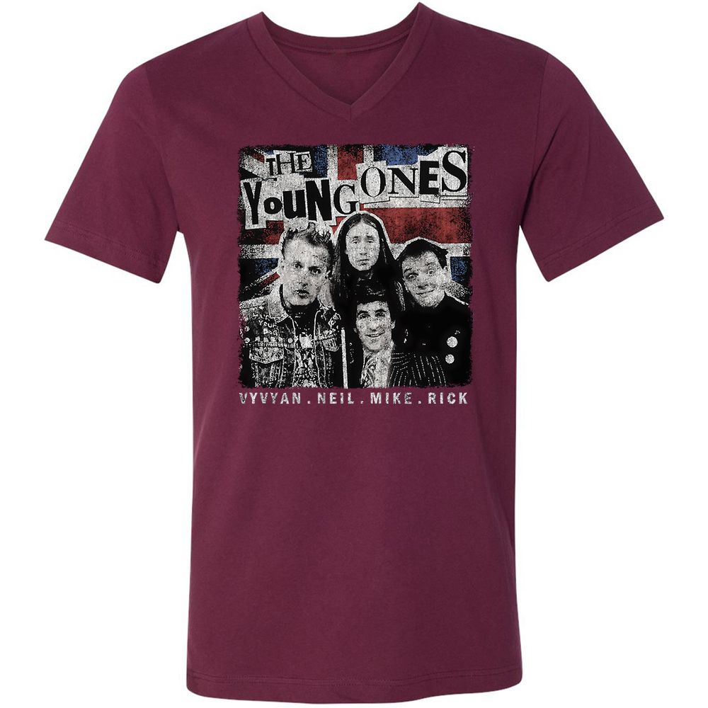 Unisex V-Neck T-Shirt - VNVWR2SW - Maroon - 6