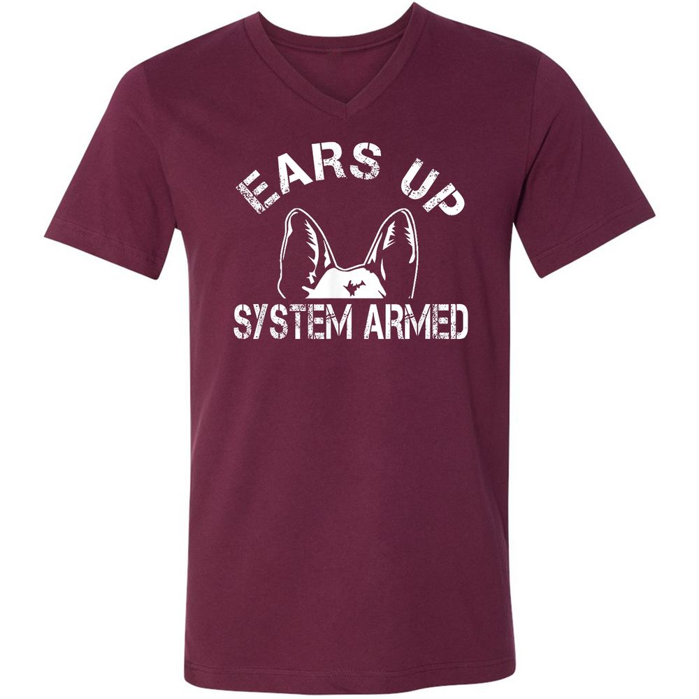 Unisex V-Neck T-Shirt - KSLTCSDA - Maroon - 6