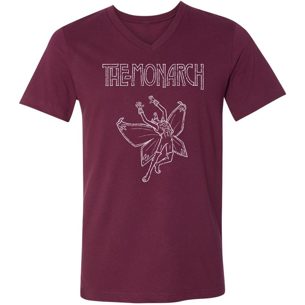 Unisex V-Neck T-Shirt - Y7WHKLB7 - Maroon - 6