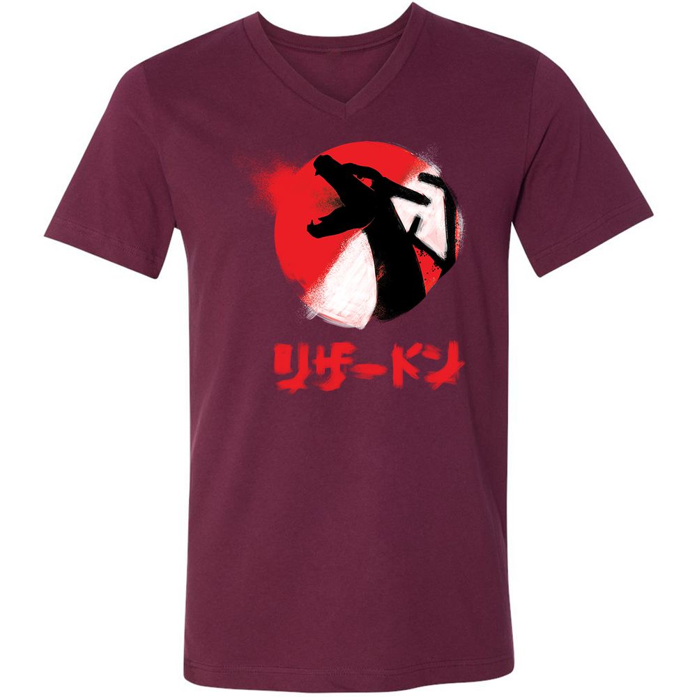 Unisex V-Neck T-Shirt - BWDK7NBD - Maroon - 6