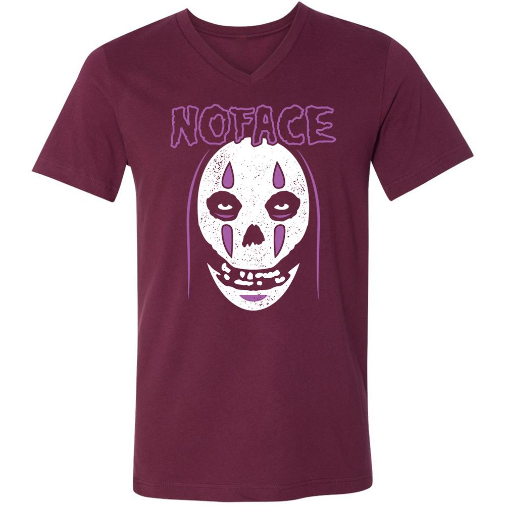 Unisex V-Neck T-Shirt - F66MU6YC - Maroon - 6