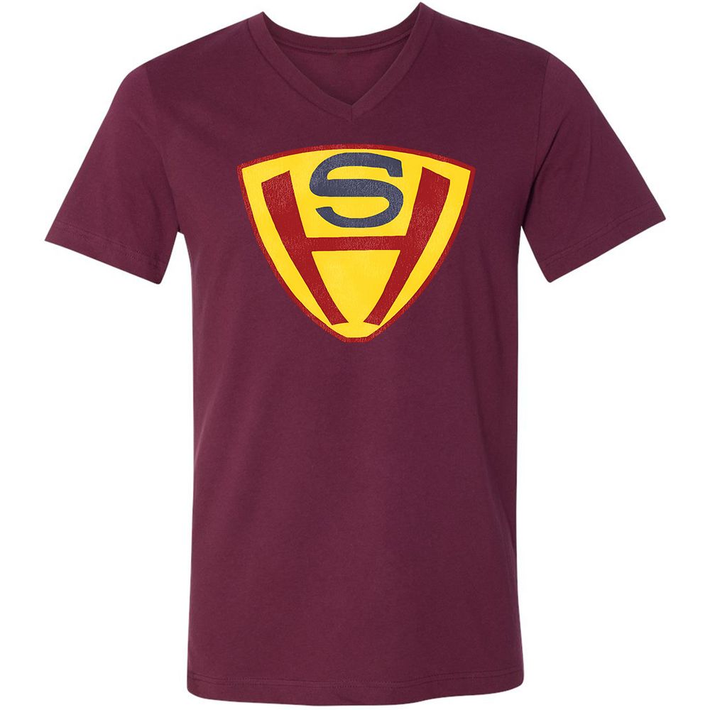 Unisex V-Neck T-Shirt - EDFF33LW - Maroon - 6