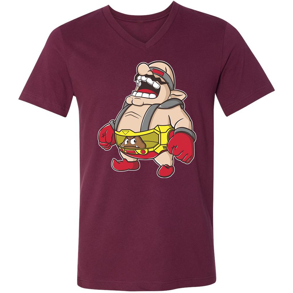 Unisex V-Neck T-Shirt - CGS5X22Z - Maroon - 6
