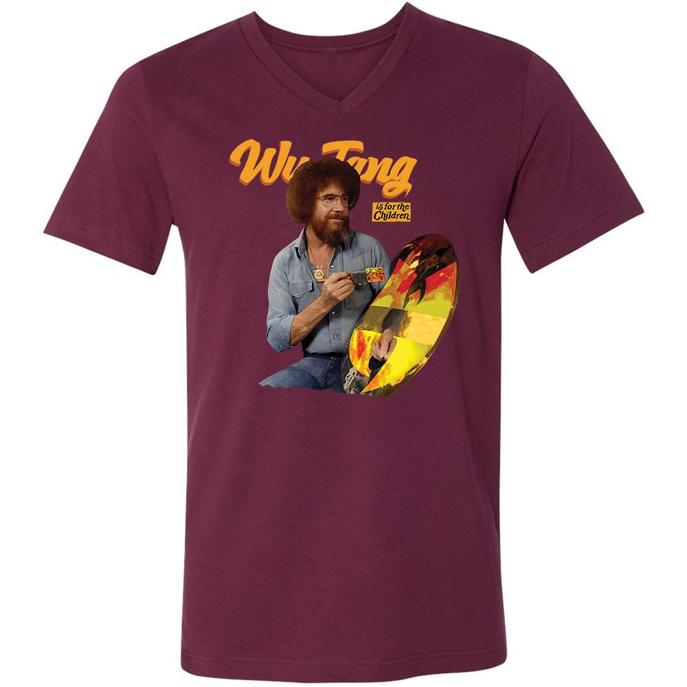 Unisex V-Neck T-Shirt - 14APS857 - Maroon - 6
