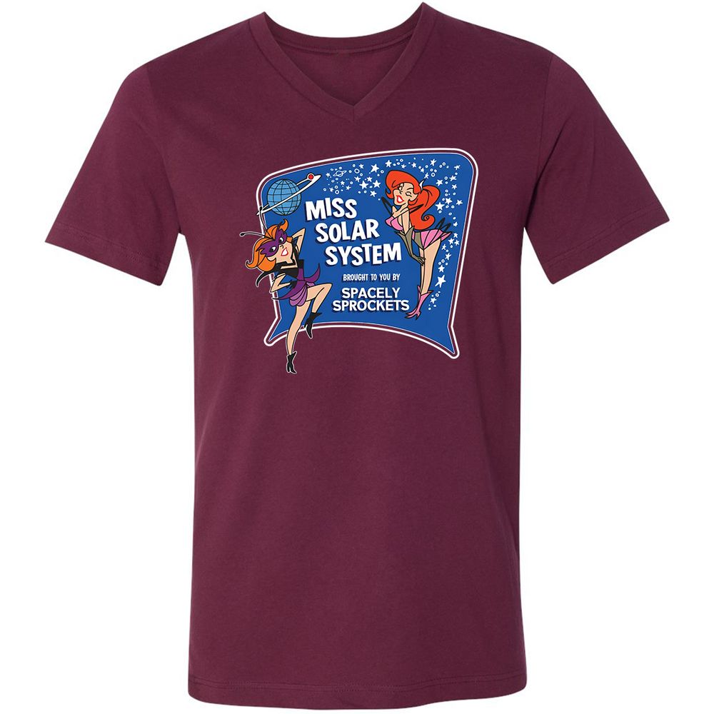 Unisex V-Neck T-Shirt - 53KA71NW - Maroon - 6