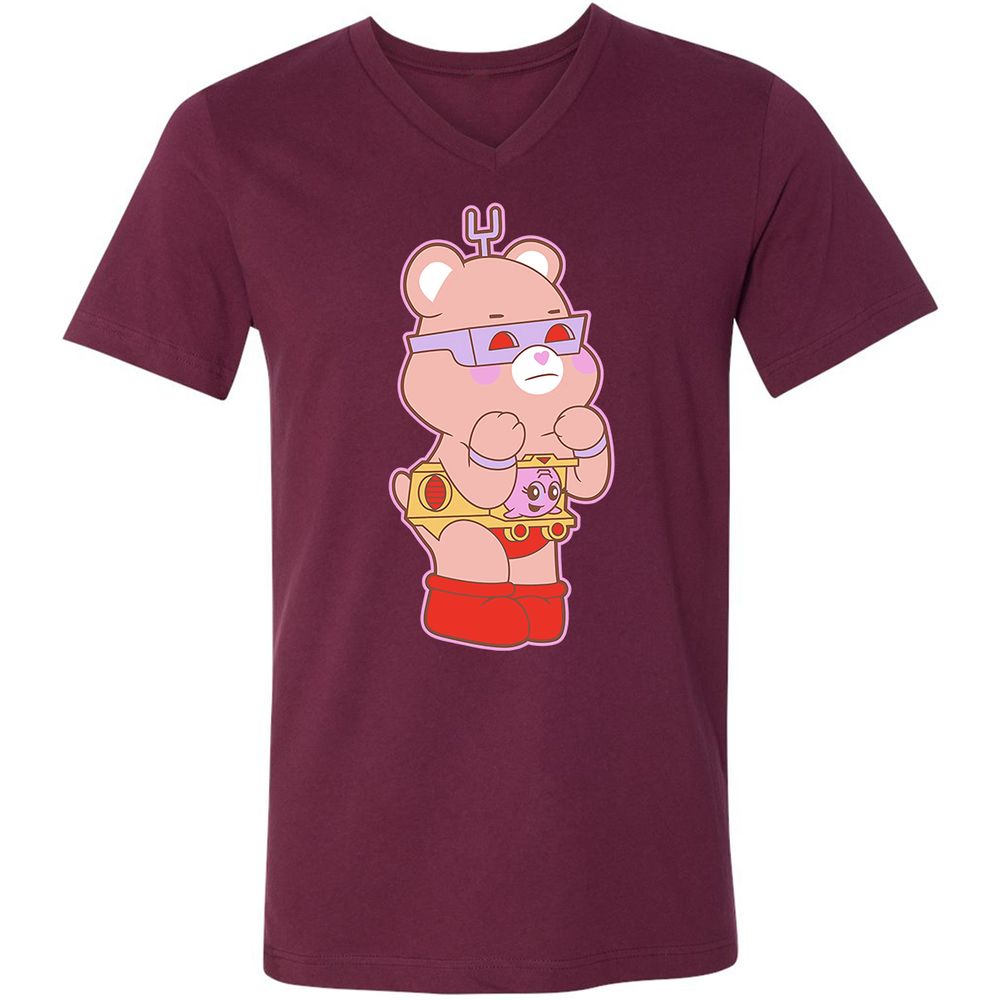 Unisex V-Neck T-Shirt - CVWBE8SS - Maroon - 6