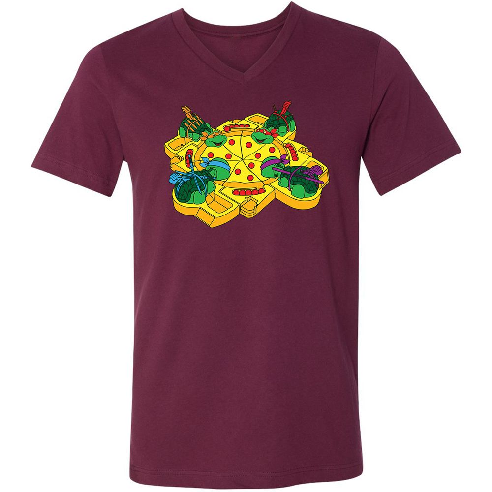 Unisex V-Neck T-Shirt - RZAE667B - Maroon - 6