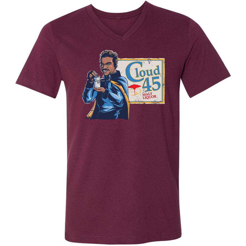 Unisex V-Neck T-Shirt - BLYJPUN9 - Maroon - 6