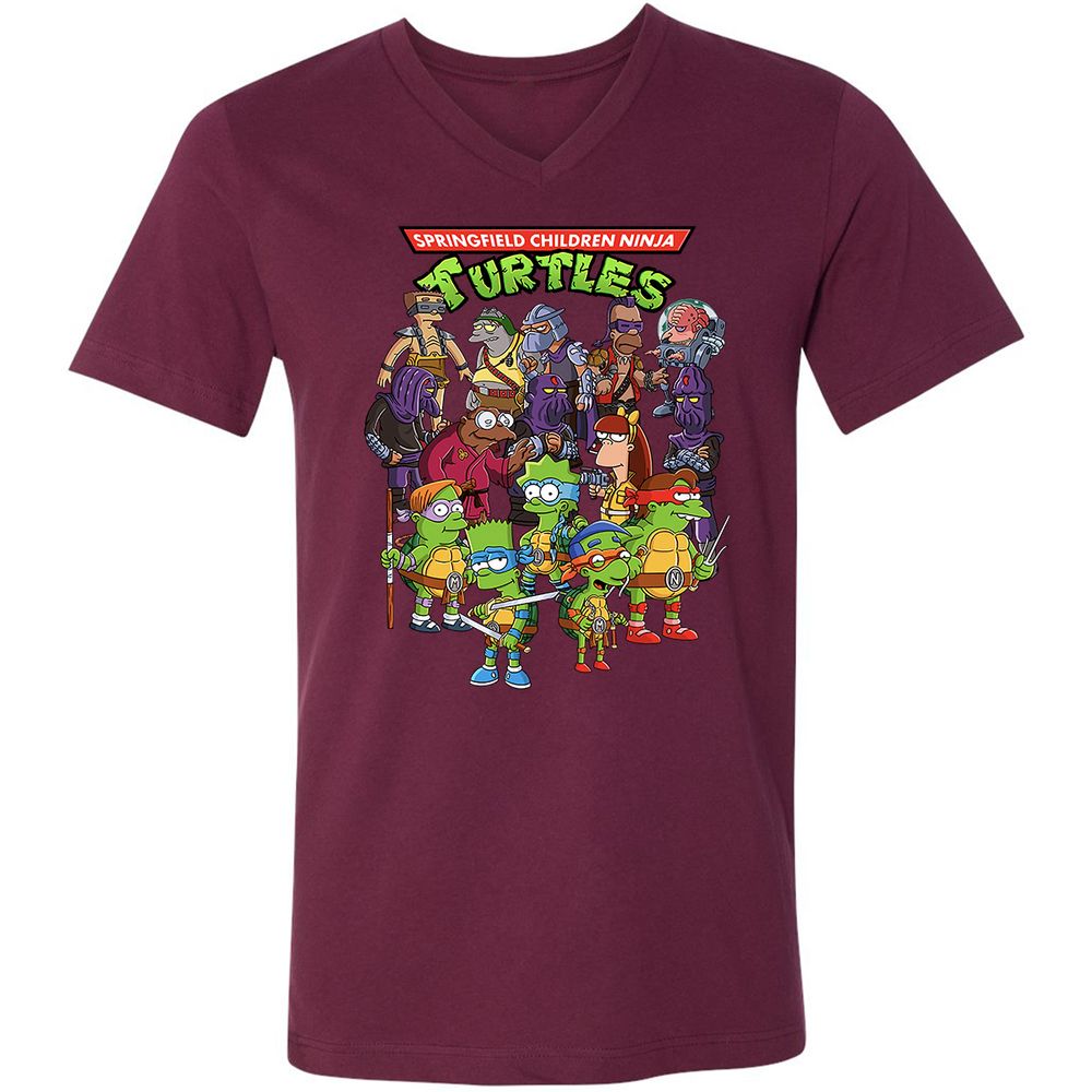 Unisex V-Neck T-Shirt - S466M8R5 - Maroon - 6