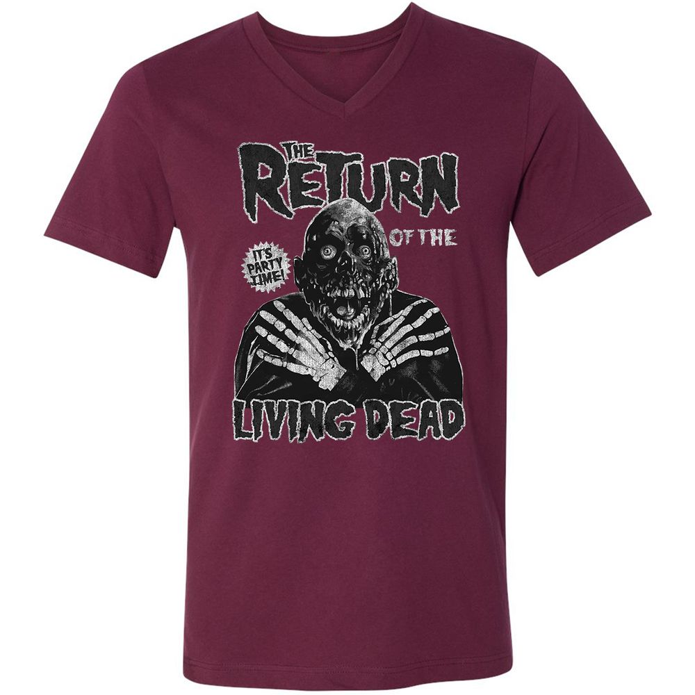 Unisex V-Neck T-Shirt - 4AMYPWJA - Maroon - 6