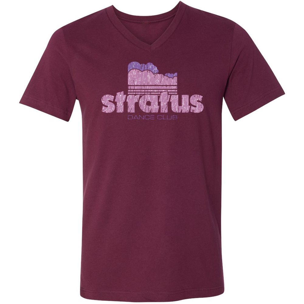 Unisex V-Neck T-Shirt - 8HDRFAG9 - Maroon - 6