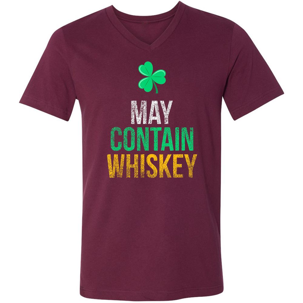 Unisex V-Neck T-Shirt - 44SP497V - Maroon - 6