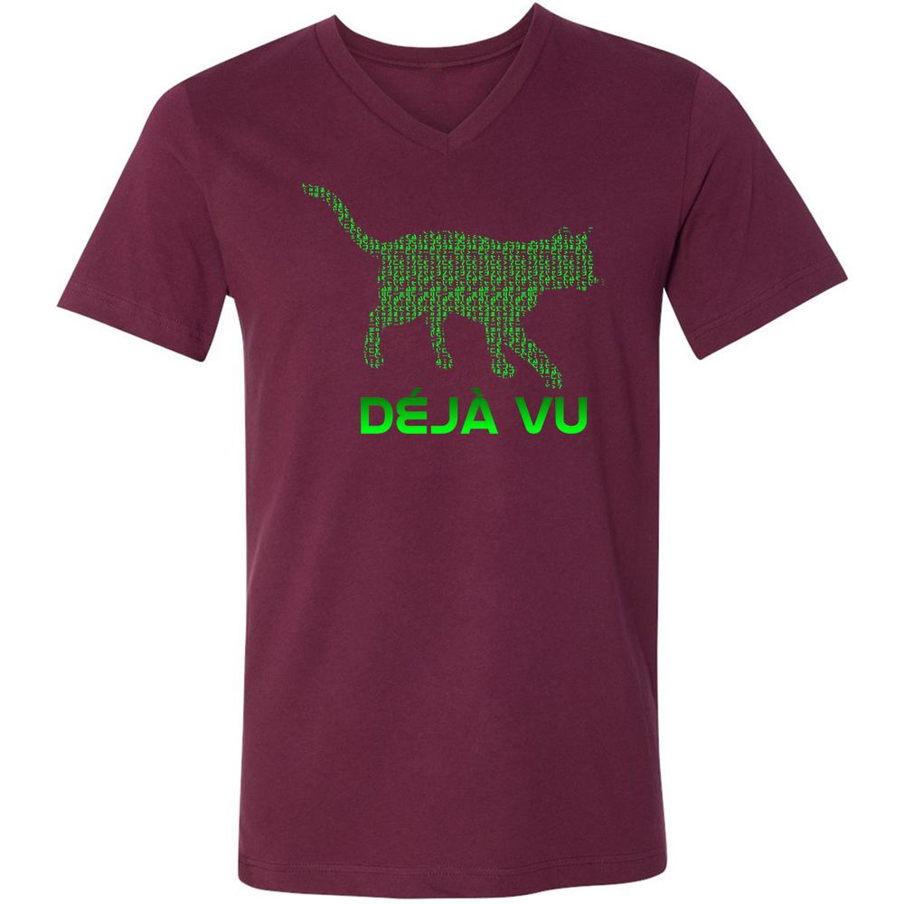 Unisex V-Neck T-Shirt - TF73KLPN - Maroon - 6