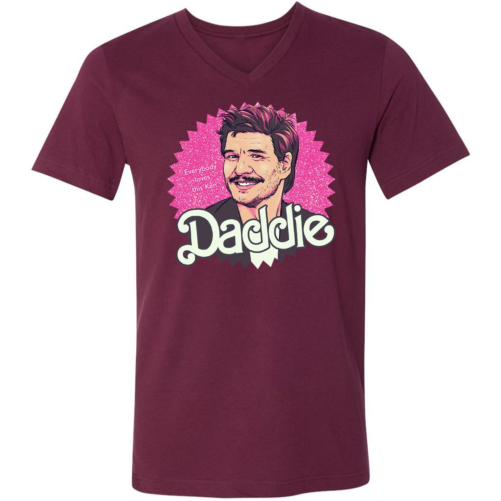 Unisex V-Neck T-Shirt - MCEWRUCV - Maroon - 6