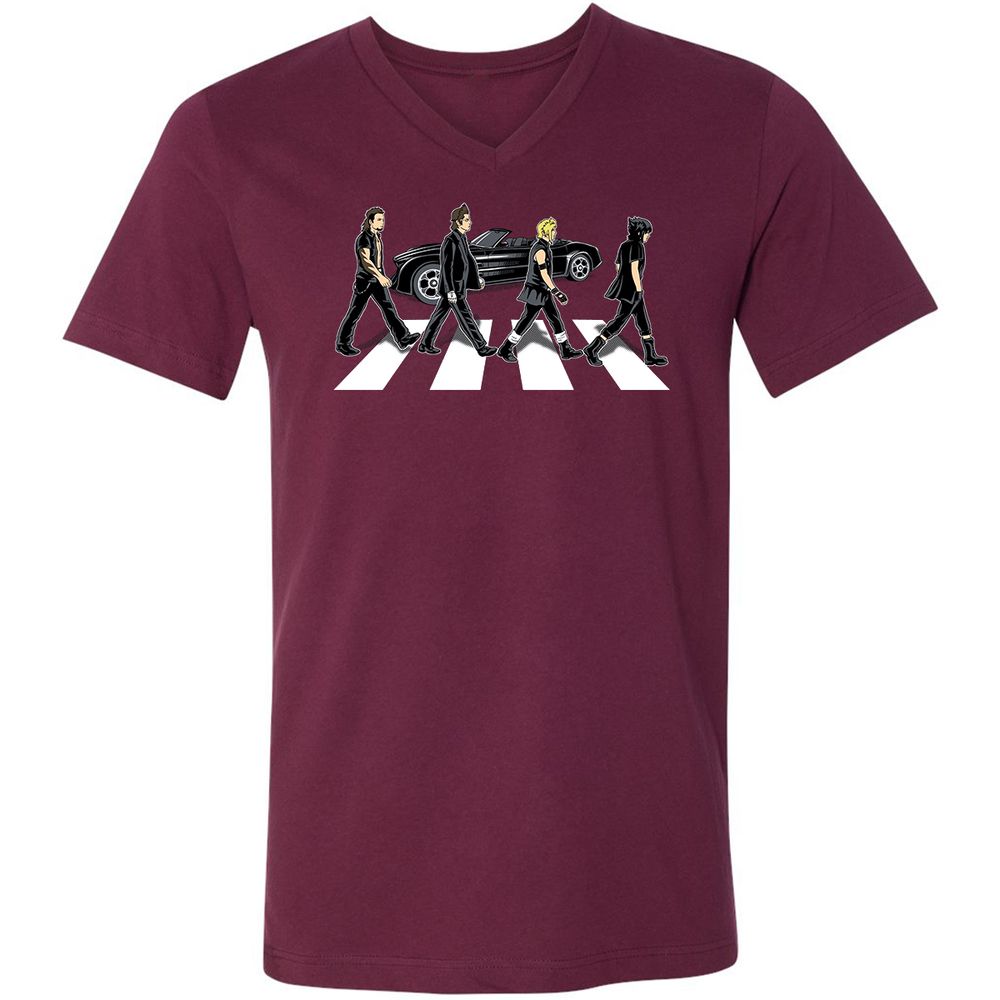 Unisex V-Neck T-Shirt - GMDS5DWA - Maroon - 6