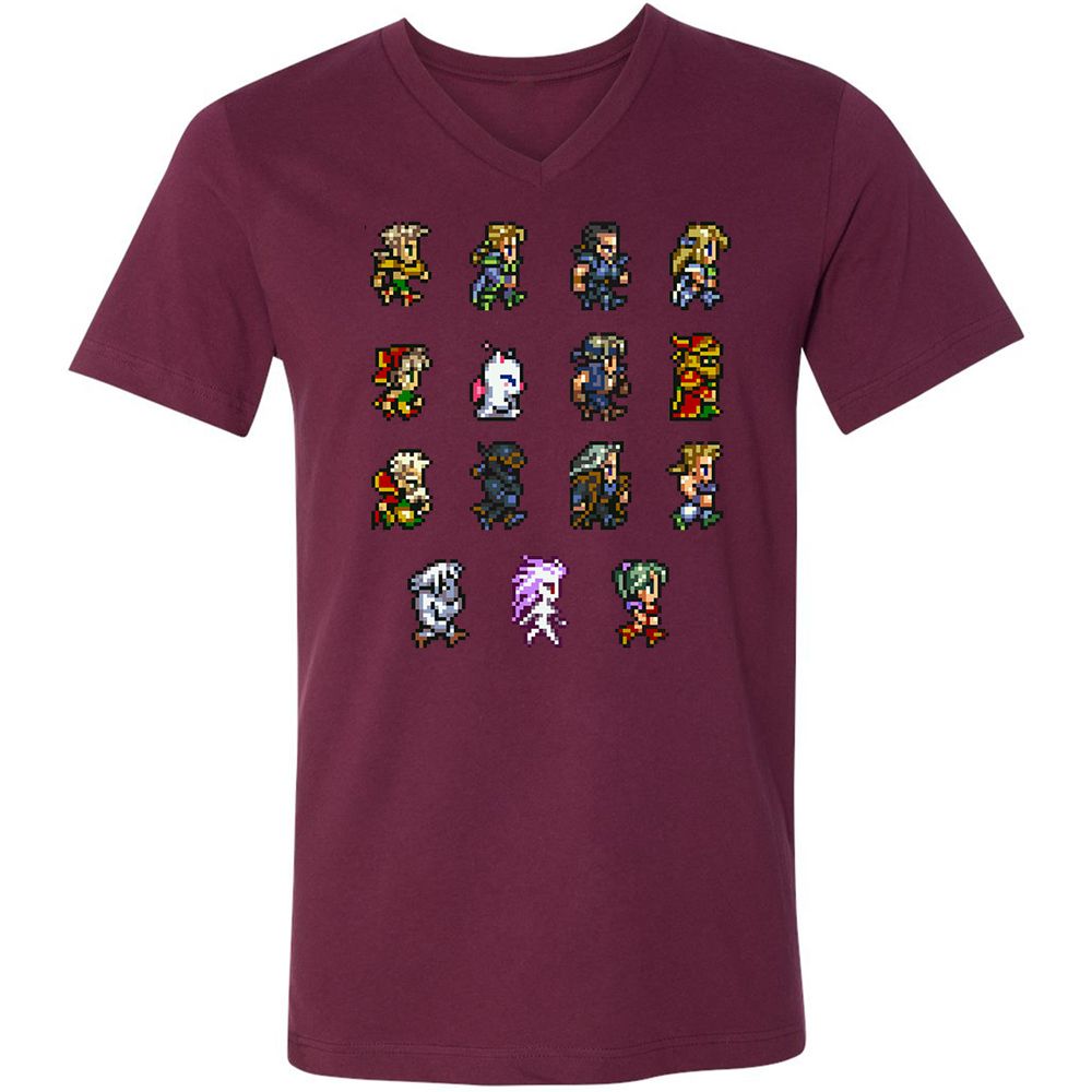 Unisex V-Neck T-Shirt - GWHGG4S7 - Maroon - 6