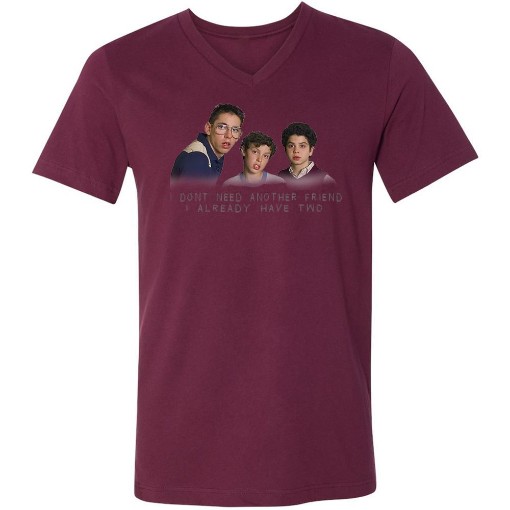 Unisex V-Neck T-Shirt - PSJHRQ13 - Maroon - 6