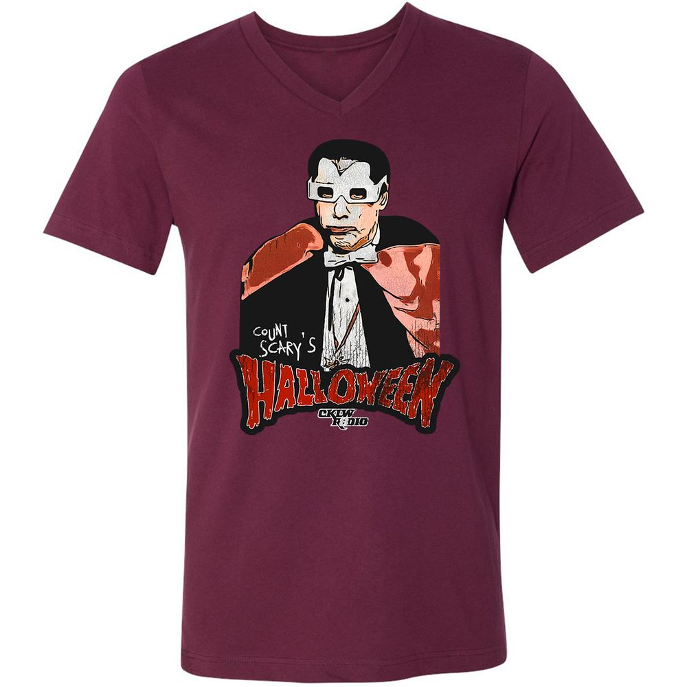 Unisex V-Neck T-Shirt - LRRMPL7Z - Maroon - 6