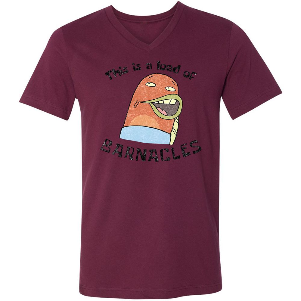 Unisex V-Neck T-Shirt - JJVUQG65 - Maroon - 6