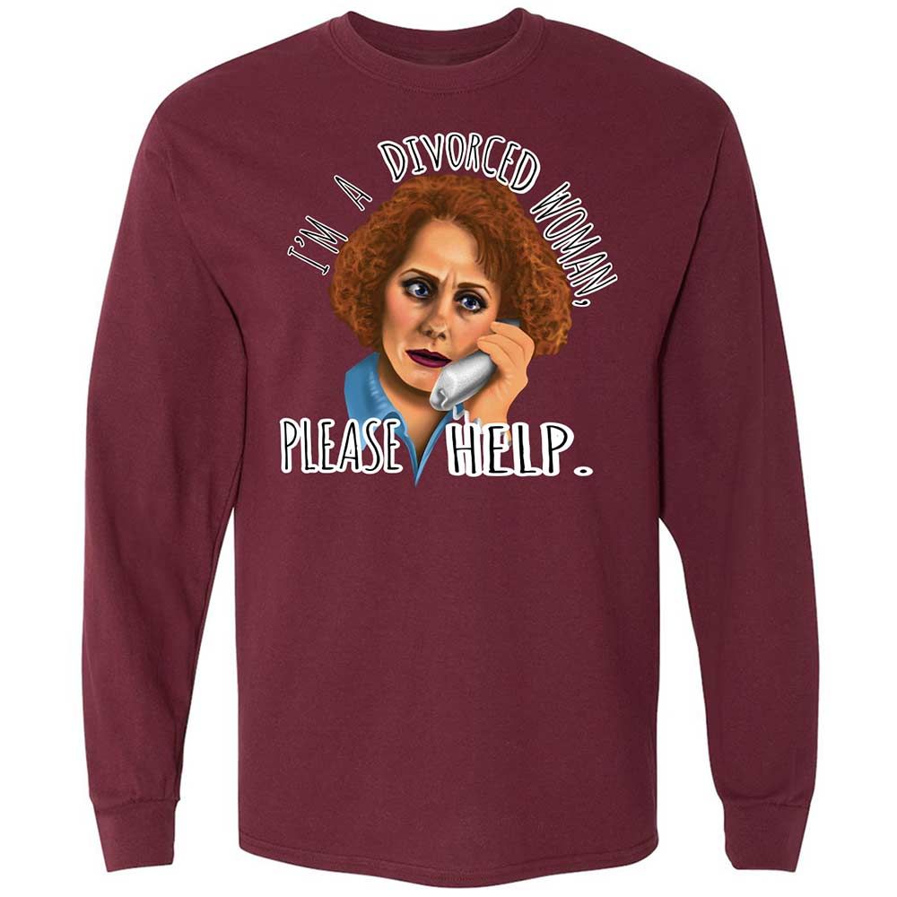 Long Sleeve T-Shirt - EYUHDL6H - Maroon - 6
