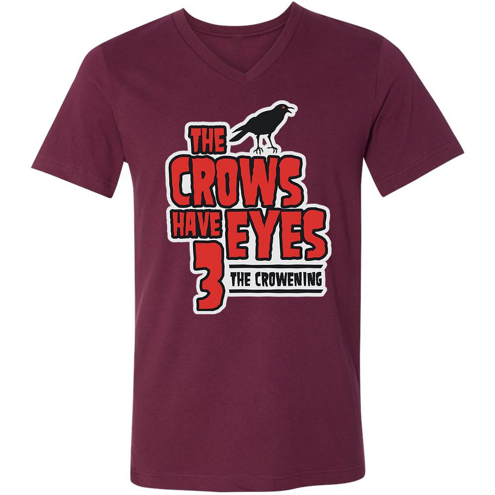 Unisex V-Neck T-Shirt - 3YDFUNKJ - Maroon - 6