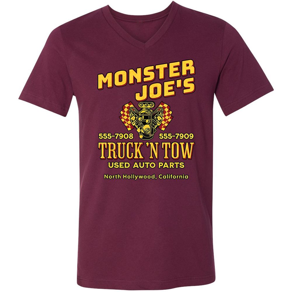 Unisex V-Neck T-Shirt - CDTQDTW2 - Maroon - 6