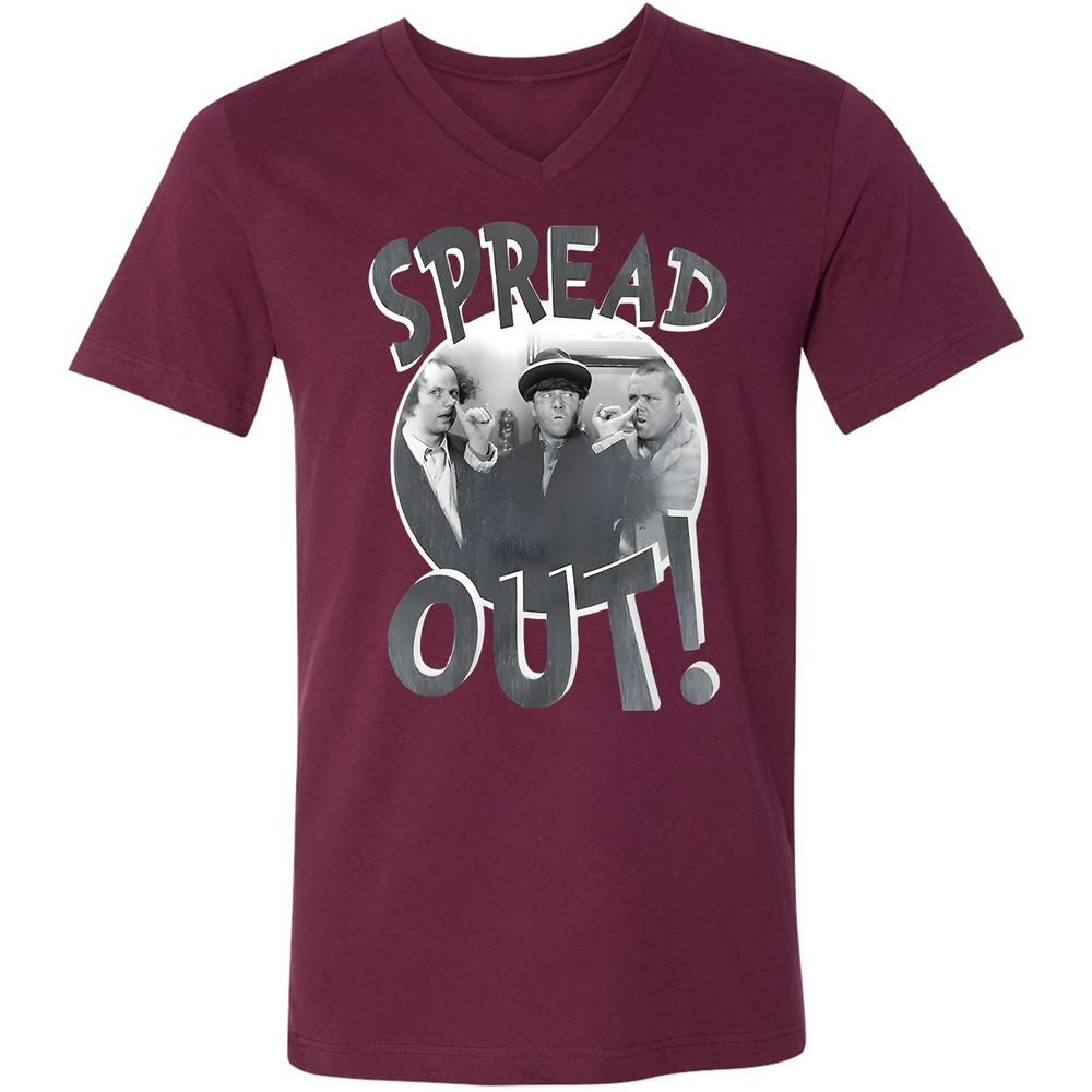 Unisex V-Neck T-Shirt - AN5QSR1Z - Maroon - 6