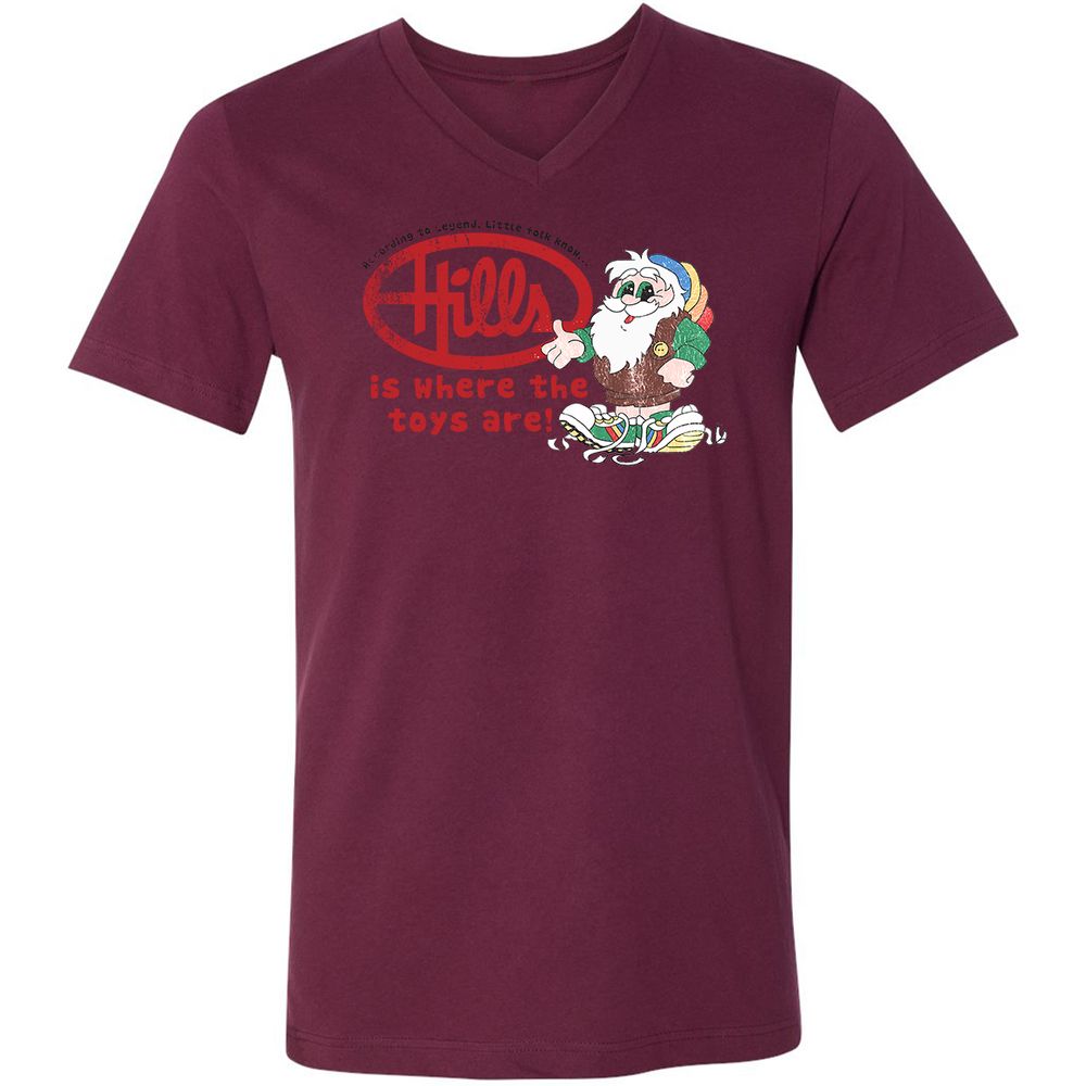 Unisex V-Neck T-Shirt - L3PFR7GZ - Maroon - 6