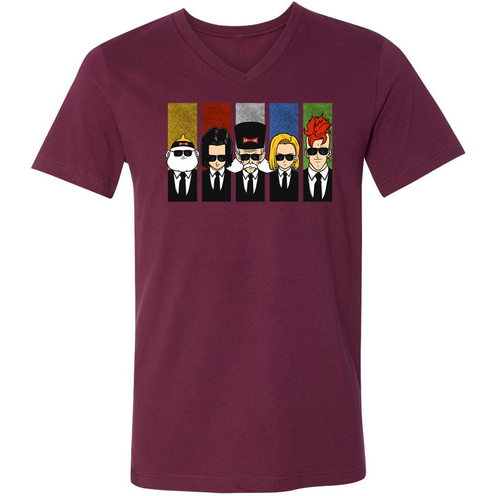 Unisex V-Neck T-Shirt - LMQ5EZGB - Maroon - 6